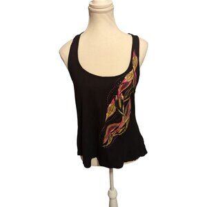 Baby Phat Vintage Women's Size Small Black Twist Back Tank Top